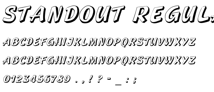Standout Regular font